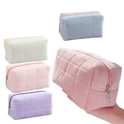 1pc Pink/White/Blue Pillow Design Cosmetic Bag Pencil Case Pen Pouch Large-capacity Student Storage Pencil Case