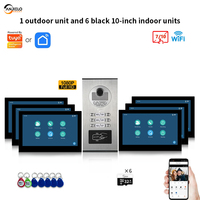 ANJIELO 1080P night view elegant video intercom 10-inch multi-family apartment Metal doorbell video intelligent intercom system