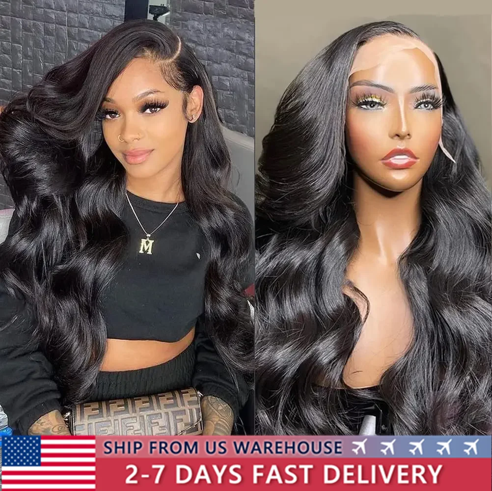 Body Wave 30 32 Inches 13x4 13x6 HD Lace Front Human Hair Wigs For Women Brazilian PrePlucked 4x4 Lace Closure Wig Bling Hair