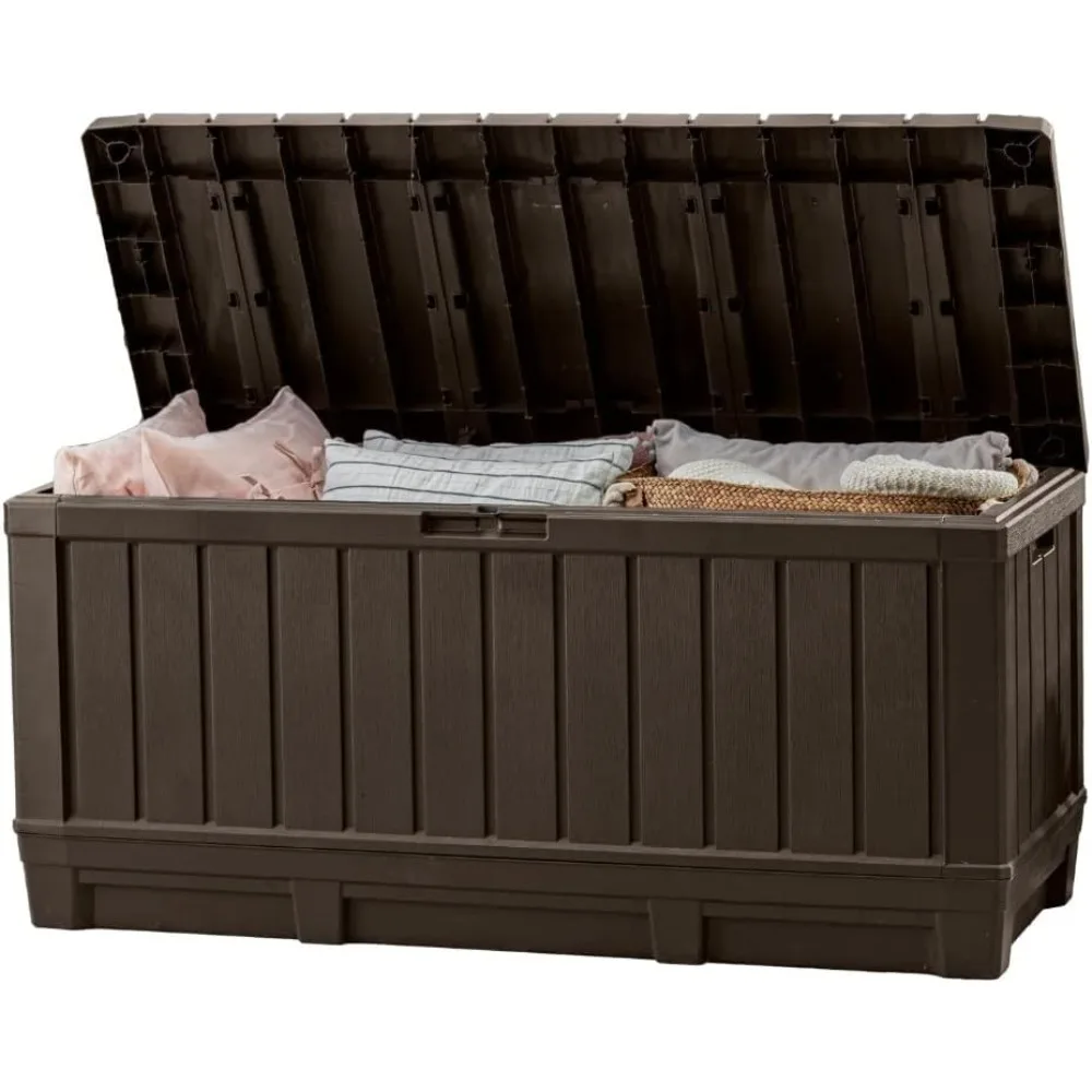 Kentwood 92 Gallon Resin Deck Box-Organization and Storage for Patio Furniture Outdoor Cushions, Throw Pillows