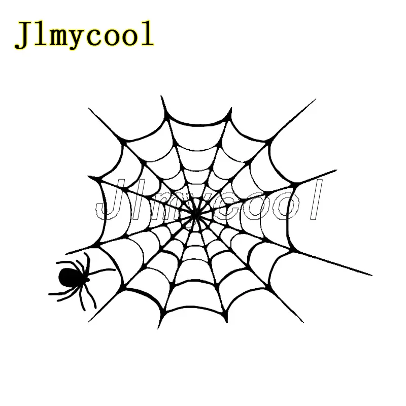 

13.8*10cm Interesting Halloween Spider Web Decor Vinyl Car Sticker Accessories Silhouette Decal Stcker