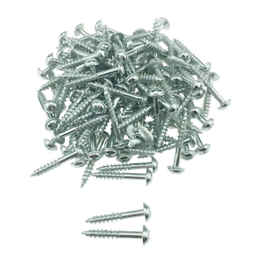 ALLSOME 100PC M4-25 High Strength Self-tapping Screw Self Tapping Screws for Pocket Hole Jig Woodworking HT1099