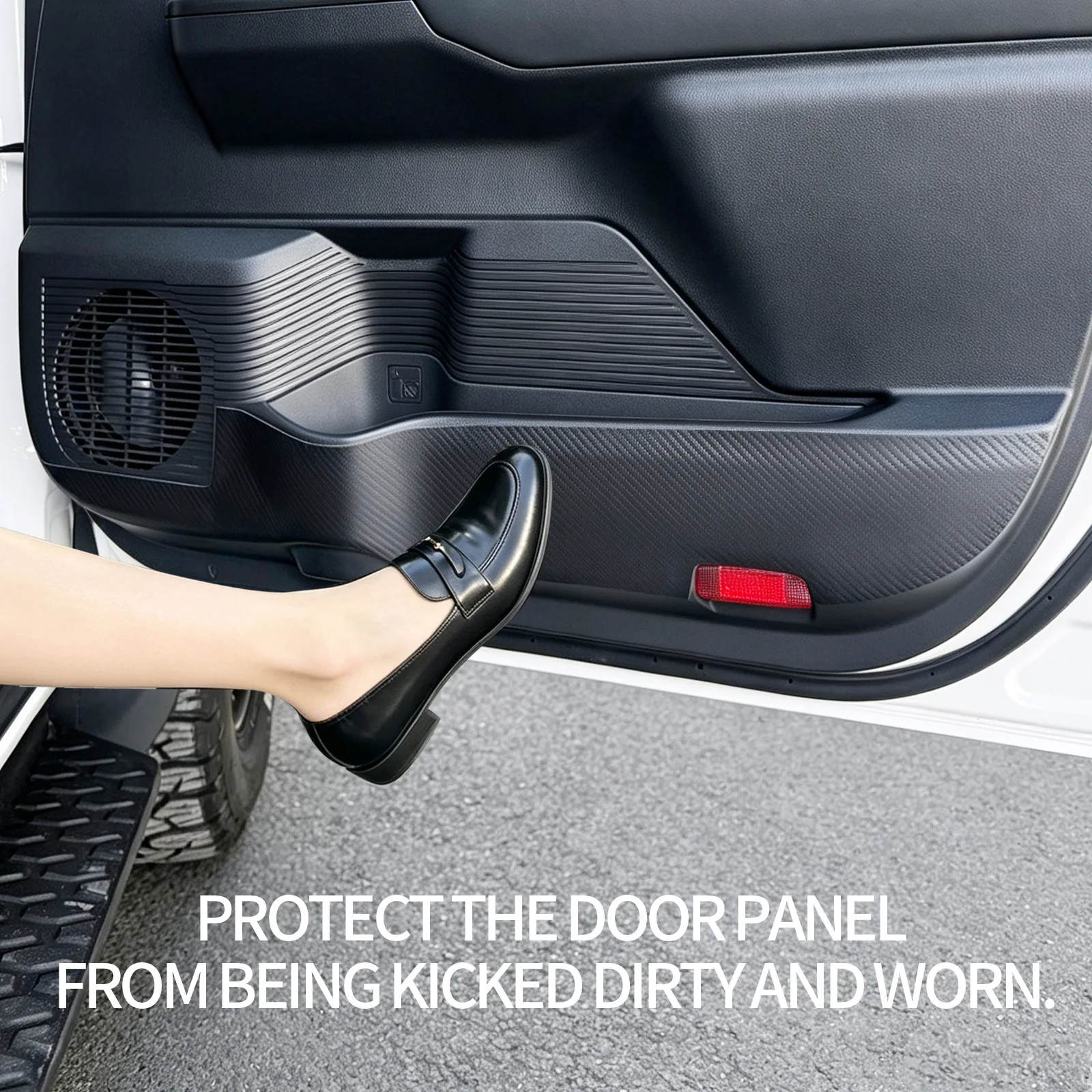 For Toyota Hilux 2026 Car Door Anti-Kick Mat Sticker Leather Car Door Panel Anti-Dirty Protection Pad Car Interior Accessories
