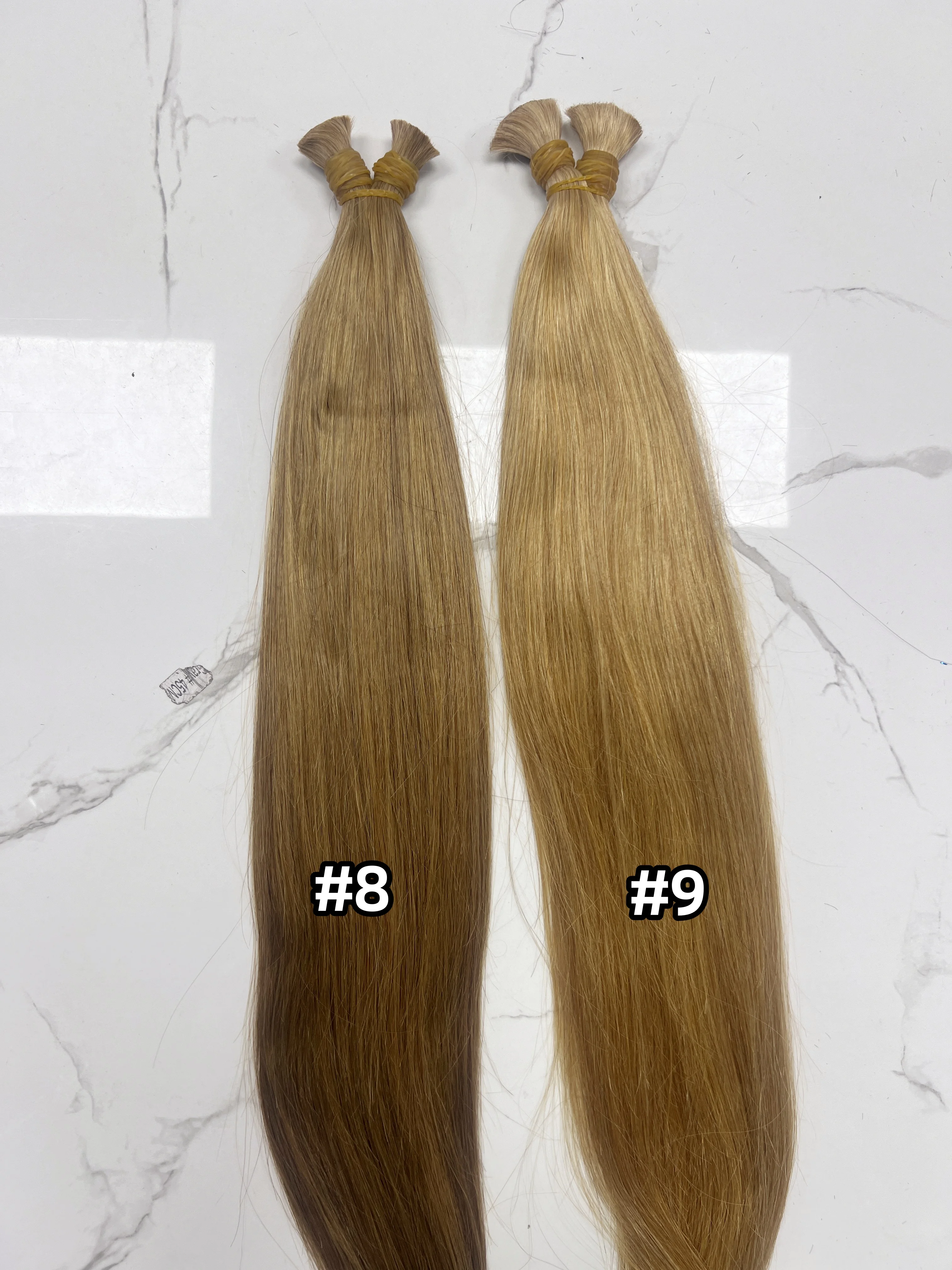 Bulk Hair 100% Real Human Hair Machine Made Virgin Remy Straight Hair Bulk 18-30inch 100g Natural Blonde Hair Extension No Weft