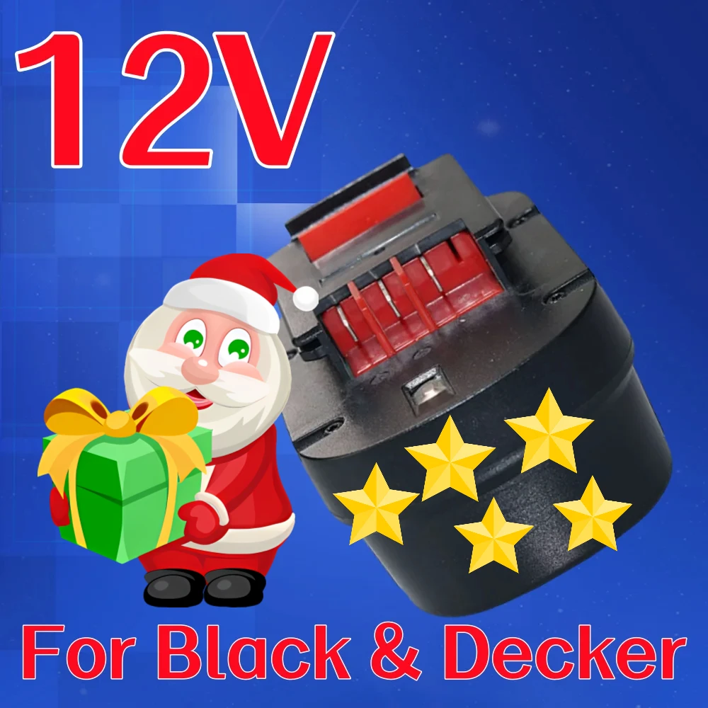 

100% NEW 12V 4000mAh/6000mAh for Black & Decker A12 A12ex Fsb12 FS120b A1712 HP12k HP12 Replaced BY Ni-MH Battery