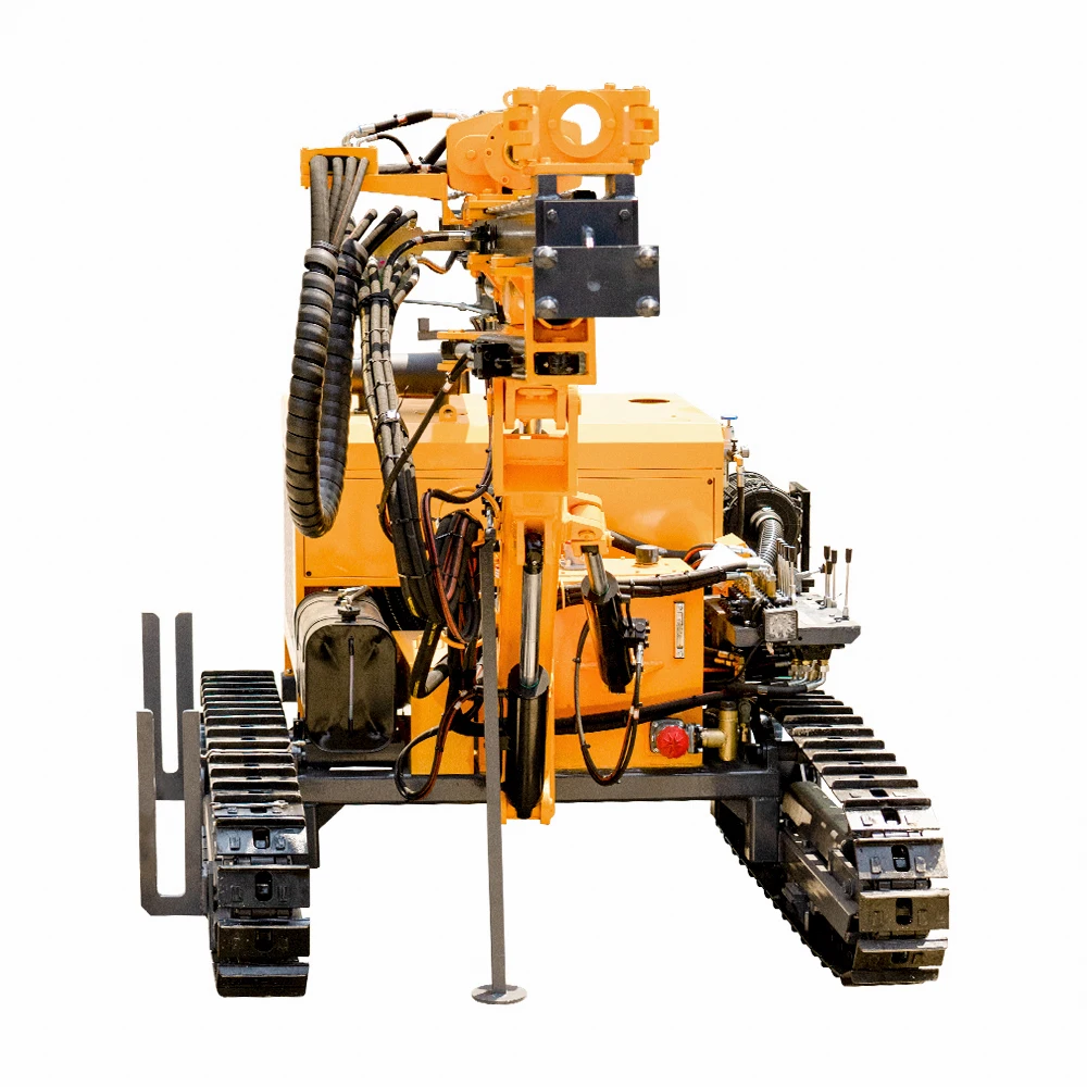 Down the Hole Drill Rock Blast Hole Integrated Surface Hydraulic Drilling Rig Electric Motor 25m 80-105mm with Cab