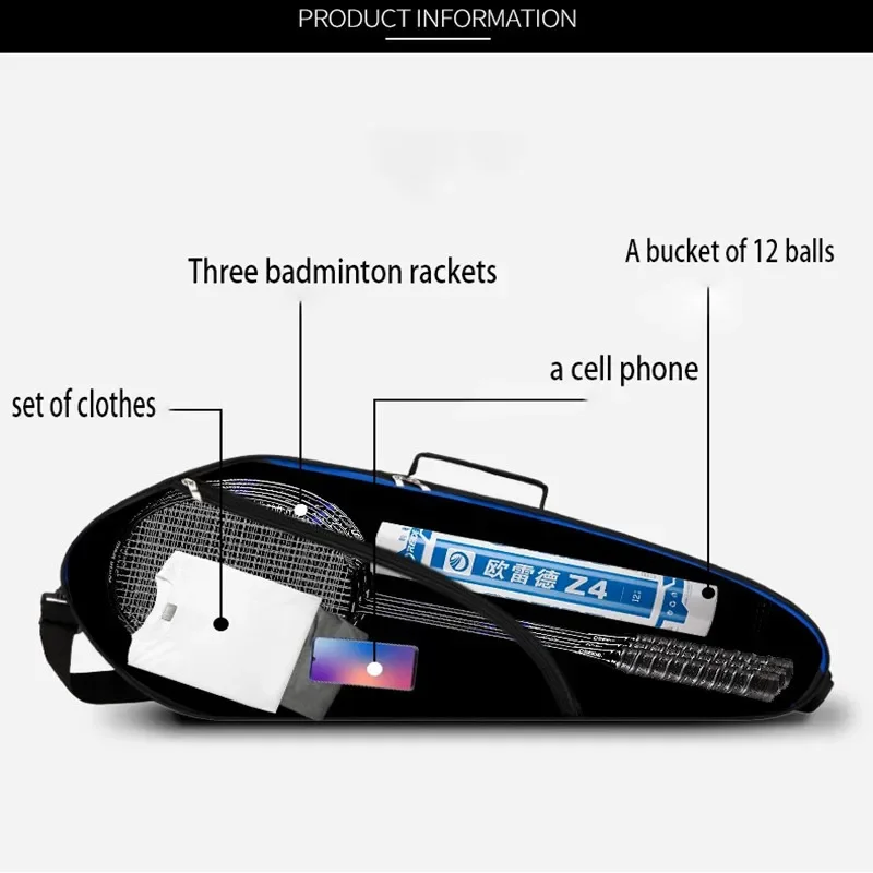 OREIDE Waterproof Badminton Racket Bag For 3-6 Rackets Single Shoulder Lightweight Portable Tennis Backpack Sports Equipment Men