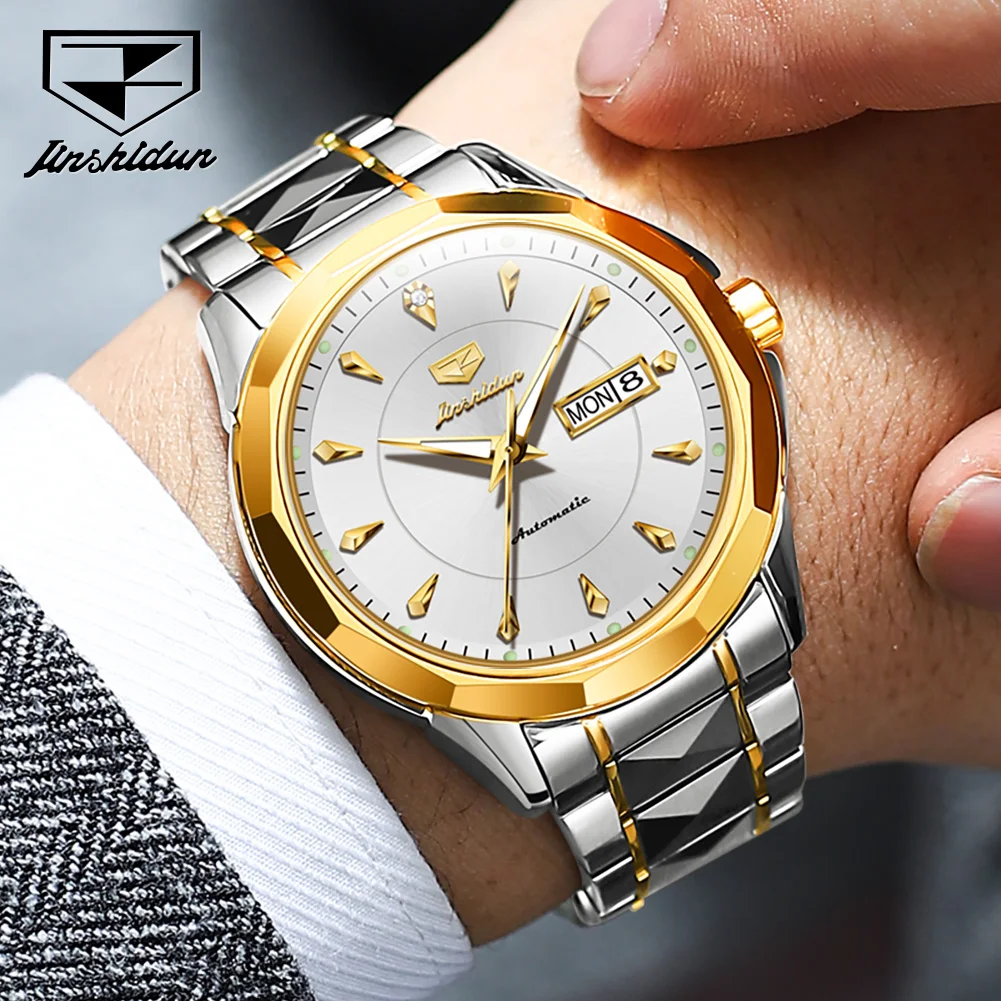 JSDUN Best Selling Fashion Watches for Men Original Tungsten Steel Wrist Watch Men Casual Luxury Automatic Mechanical Men Watch