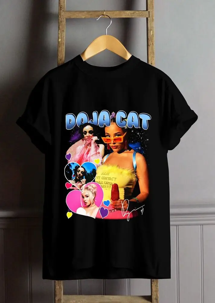 Make Yey Contact Doja Cat Shirt Black Cotton Men All Size S-345XL High Quality 100%Cotton Short Sleeve