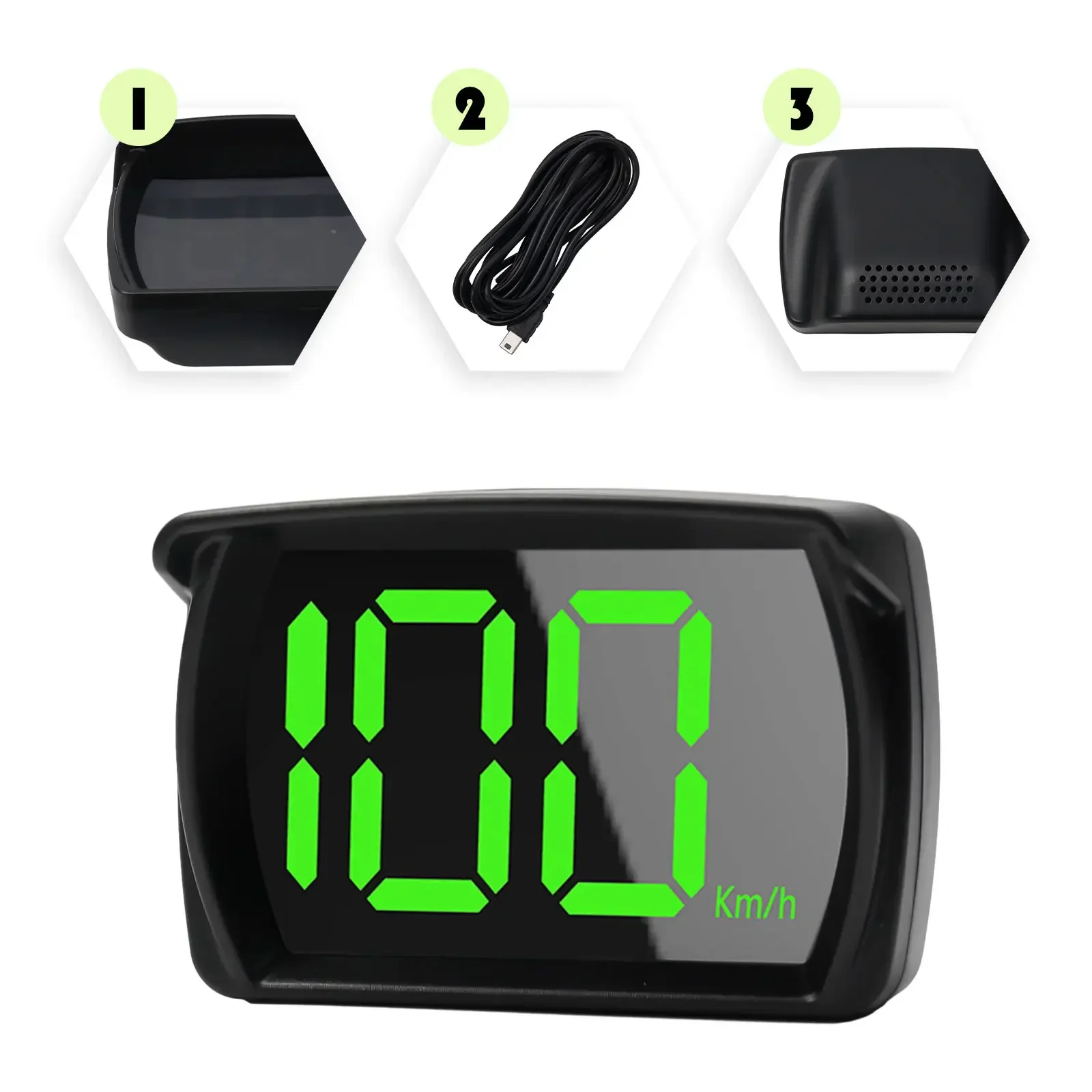 HUD GPS Head Up Display Speedometer Odometer Car Digital Speed Suitable For All Cars, Buses, Trucks, Bikes, Scooters...