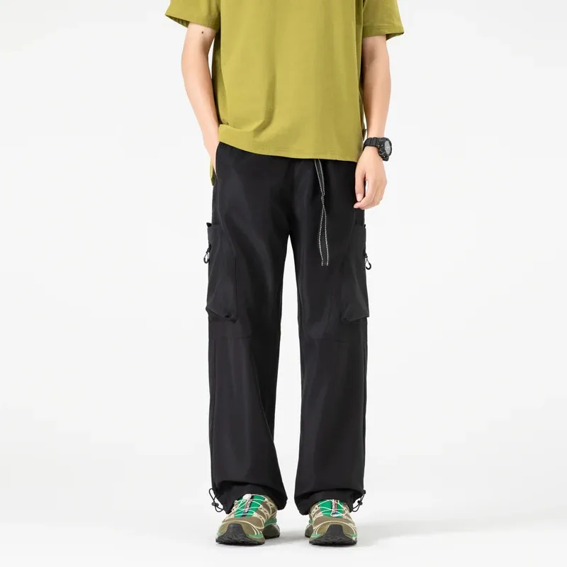 

Cargo Pants Men's Summer American Workwear Paratrooper Loose Straight Casual Long Trousers for Teenagers Trendy Hiking Men Pants