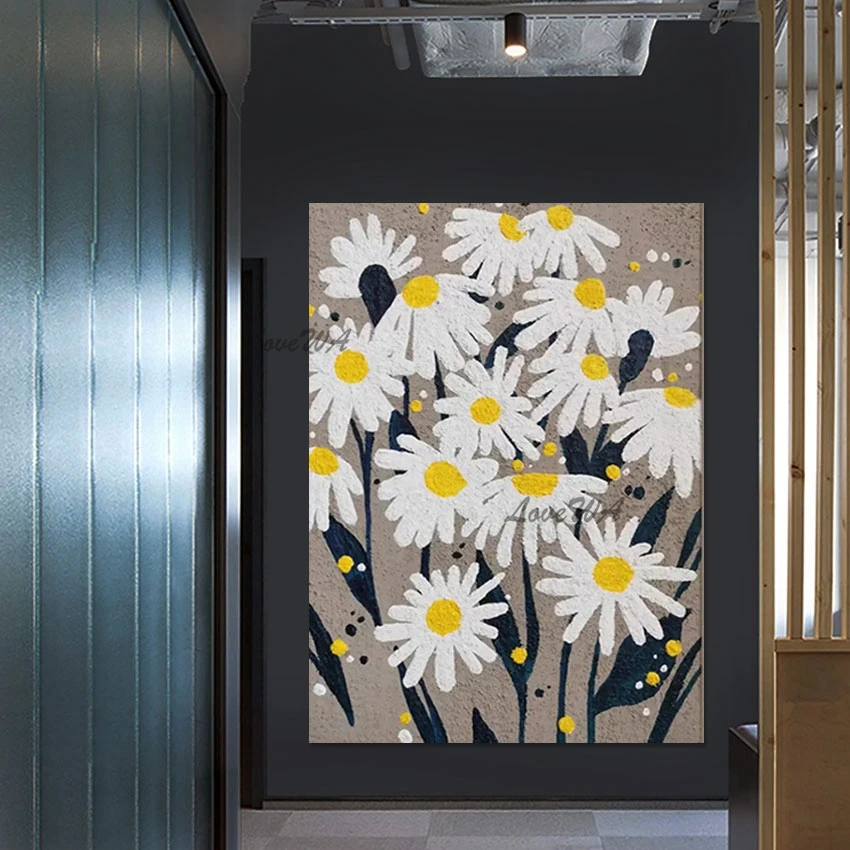 

Домашний декор, сделанный в Китае, акриловая текстурированная абстрактная простая картина, дизайн цветов, современная настенная картина для интерьера на холсте