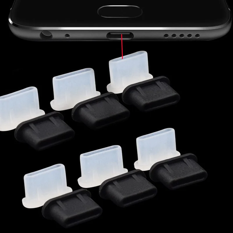 10pcs Type-C Dust Plug Silicone USB Charging Port Protector Anti-dust Plug Cover Cap for Samsung Huawei Xiaomi  Phone Dustplug