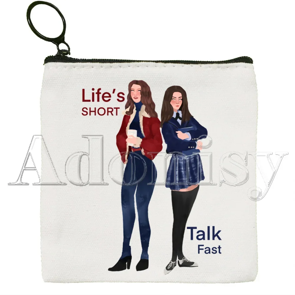 Gilmore Mädchen Leinwand Münz geldbörse Geldbörse Sammlung Leinwand Tasche kleine Brieftasche Reiß verschluss Schlüssel tasche Hand Geschenk