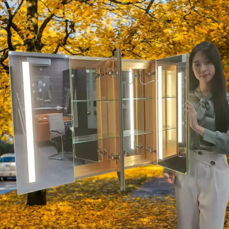 

[Горячая распродажа] оптовая продажа с фабрики, датчик рук, светодиодный туалетный столик, настенный бесконтактный диммер, противозапотеватель, зеркальный шкаф для ванной комнаты, Wi