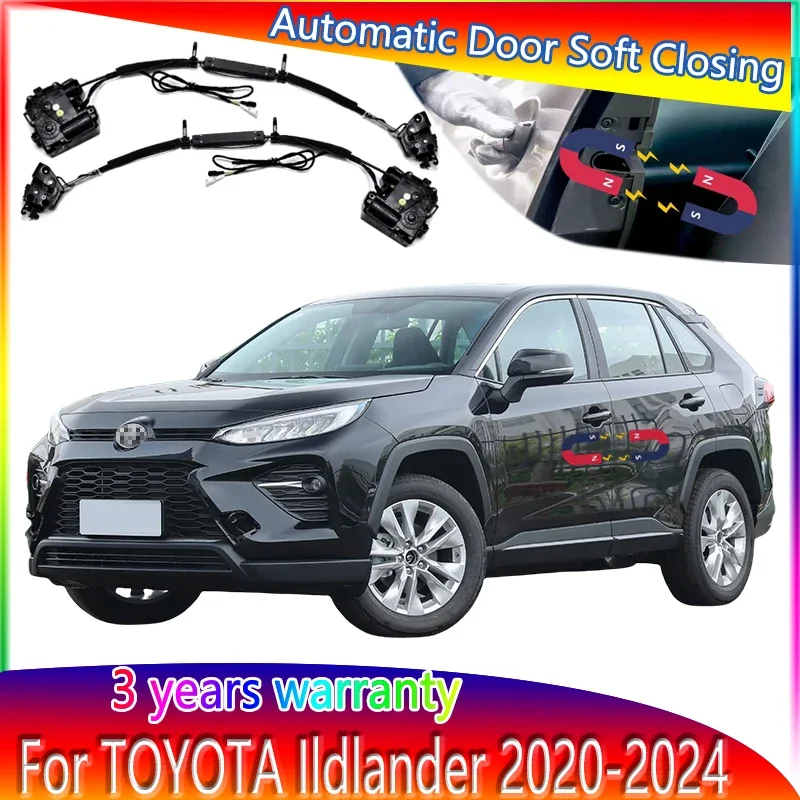 Car Soft Close Door Latch Pass Lock Actuator Electric Absorption Suction Silence Closer For Toyota lldlander Car Accessories