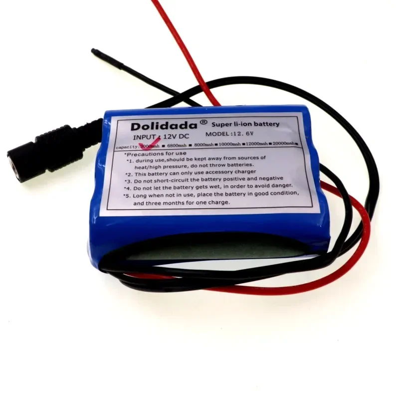 2022 New 12 V 3000 MAh 18650 Li-ion Rechargeable Battery Pack For CCTV Camera 3A Batteries+ 12.6V 1A Charger+Free Shopping