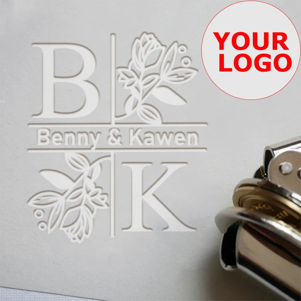 

Logo Custom Book Embosser with 100pcs Stickers for Library Book Lover Gifts Wedding Envelope Card Decor Personalized Lover Gifts