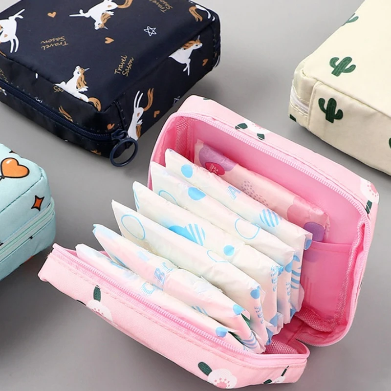 Women Girls Tampon Storage Bag Cosmetic Bag Organizer Bag Organizer Case Sanitary Pad Pouch Napkin Cosmetic Bags Tampon Holder