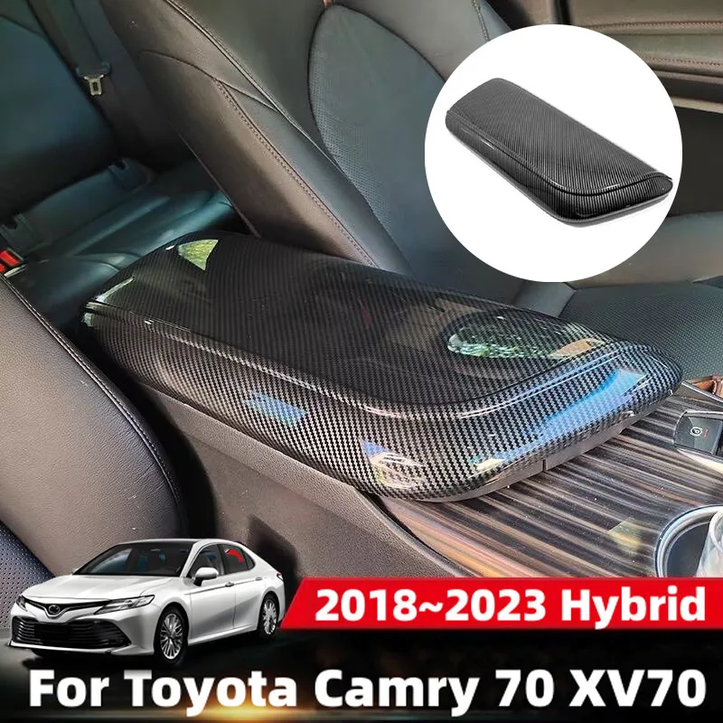 

For Toyota Camry 70 XV70 2018~2023 Hybrid Car Center Console Armrest Box Aanti-scratch Kit Protective Cover Interior Accessories