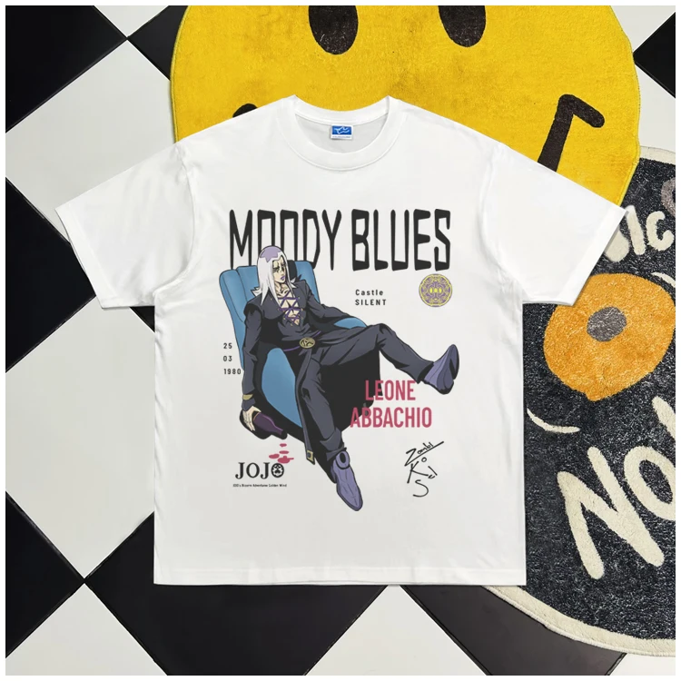 

Jojo 2025 Full Time Warm and Comfortable 100%cotton Anime Clothes Vintage Oversize Streetwear Graphic Tops Tees Men Clothing