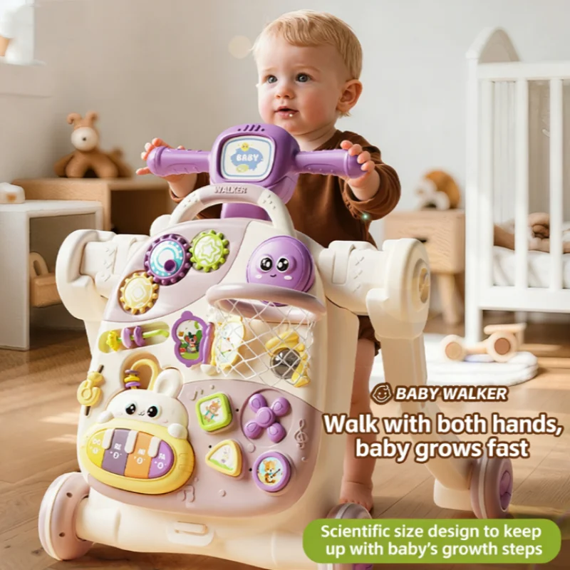 لعبة مشاية أطفال متعددة الوظائف - مناسبة للرضع من عمر 0 إلى 2 سنة. عربة المشي للتعليم المبكر للأطفال