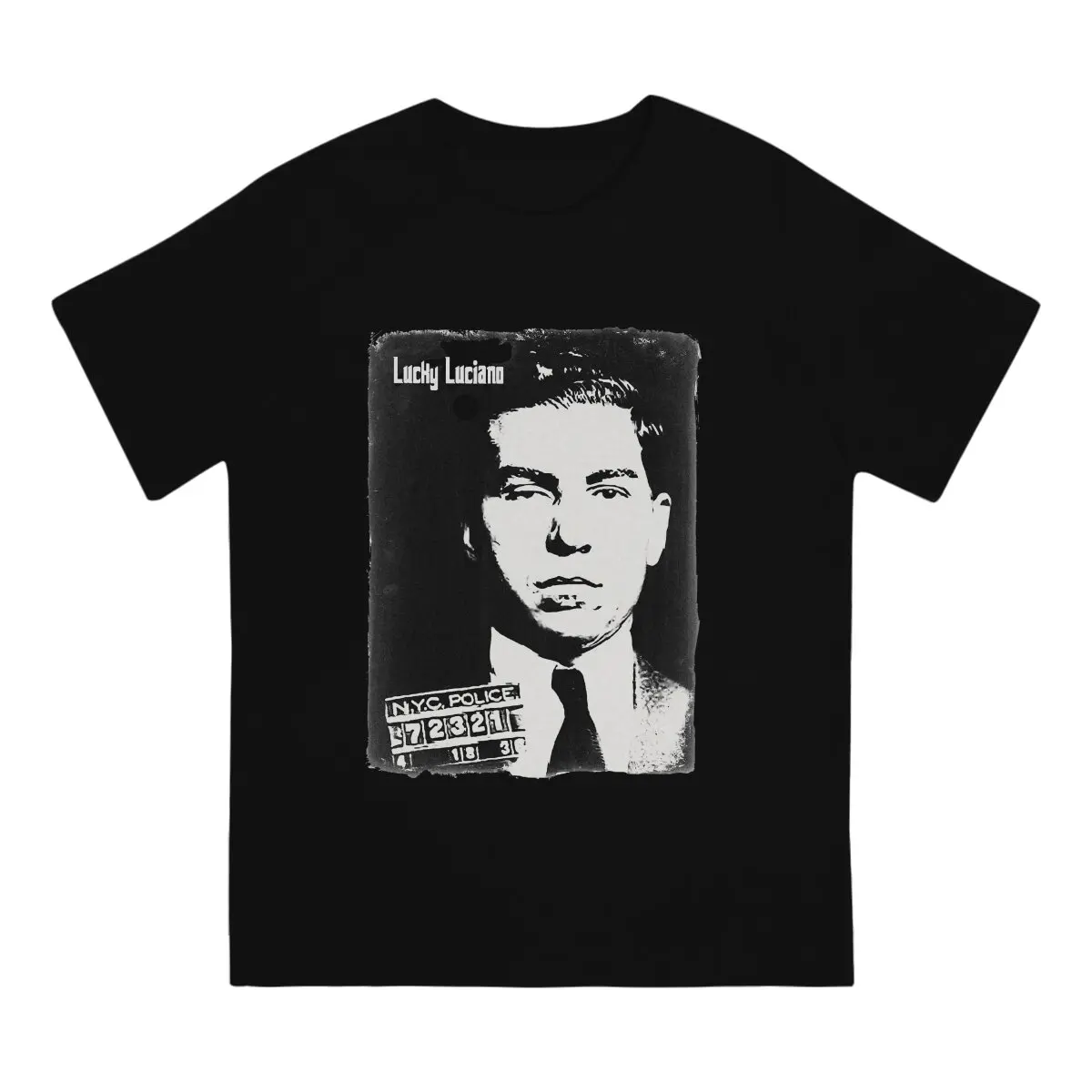 Humorous Lucky Luciano T-Shirts Men O Neck Pure Cotton T Shirts Crime Boss Short Sleeve Tees Original Clothing