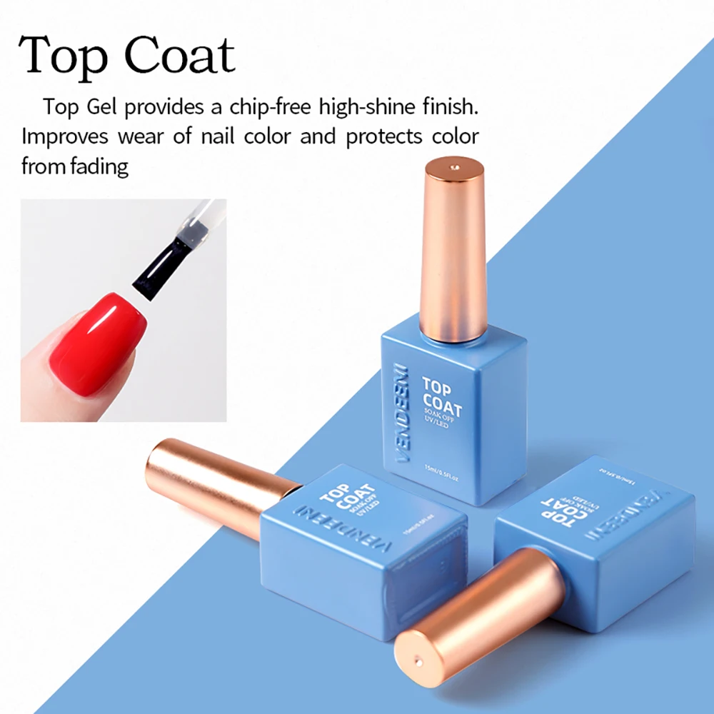 Vendeeni 27 Arten UV-Funktionsgel Nagellack Basislack Chrom Matt Top Coat Blüten-Folientransfer-Gel Universelles Katzenaugen-Gel – Detail 7