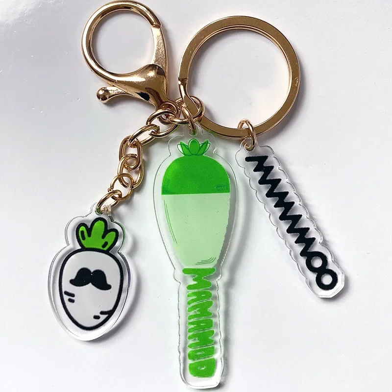 Kpop Lightstick Mini Light Stick Key Chain K-pop Lamp Keychain Pendant Fans Collection Gift Car ATE Chk Chk Boom Jewelry Keyring