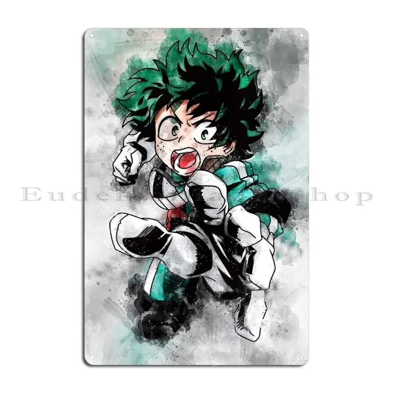 Midoriya Izuku Deku Metal Plaque Poster Classic Vintage Customize Mural Kitchen Tin Sign Poster