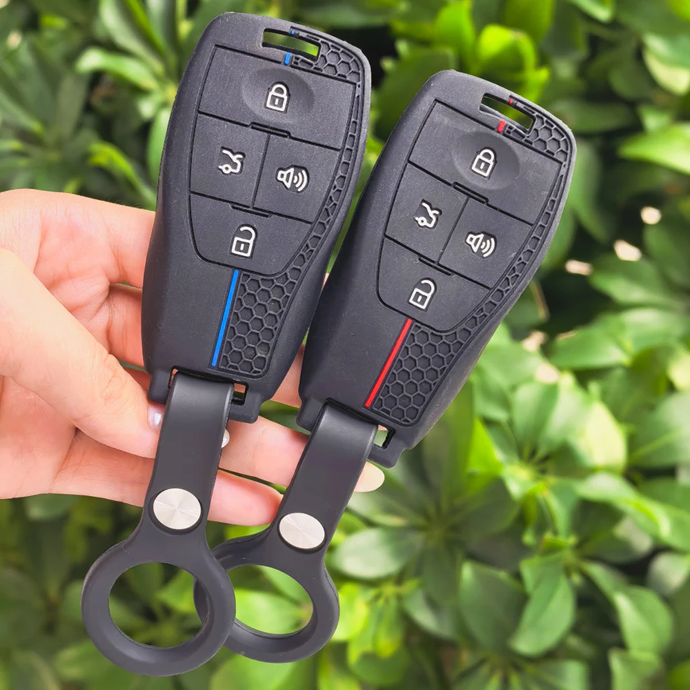 Car Accessories Key Case Cover Holder Chain For Baic x55 x35 x75 ii evo 5 Beijing bj40 bj80 u7 x7 Smart Key Protect Shell