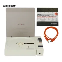 Wishcolor Syitren R300 White CD Player HIFI Audio Player Bluetooth 5.3 Stereo with Rechargeable Built-in High Quality Speaker