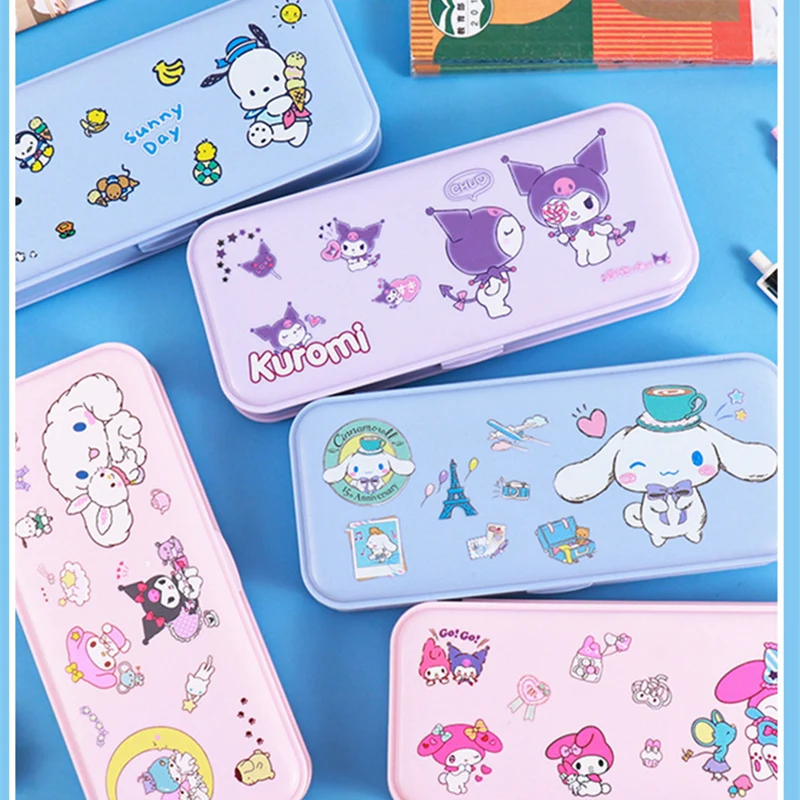 Kuromi Cinnamoroll Large Capacity Pencil Case For Girls Pretty Zipper Pen Pouch Children'S Complete Set Of School Supplies Gift