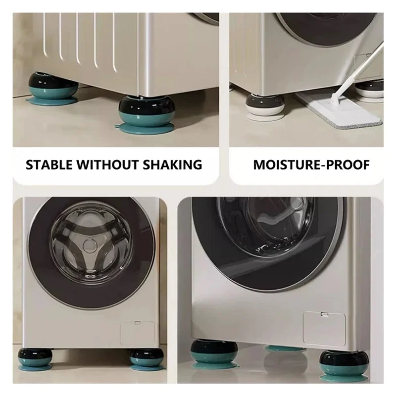 4Pcs Universal Anti Vibration Pads Washing Machine Rubber Foot Mat Silent Refrigerator Furniture Pad Furniture Lifting Foot Base