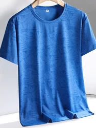 Plus Size 8xl 7xl 6xl New Summer Gym T-shirts Men Sportswear Breathable Ice Silk Quick Dry Tees Tops Male Casual Fitness Tshirt