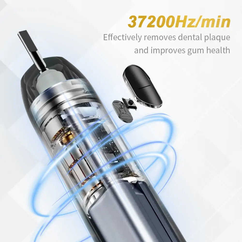 SEUMHOR Electric Sonic Toothbrush USB Charger Tooth 8Brush Replacement Waterproof Electronic Toothbrush with Travel Case