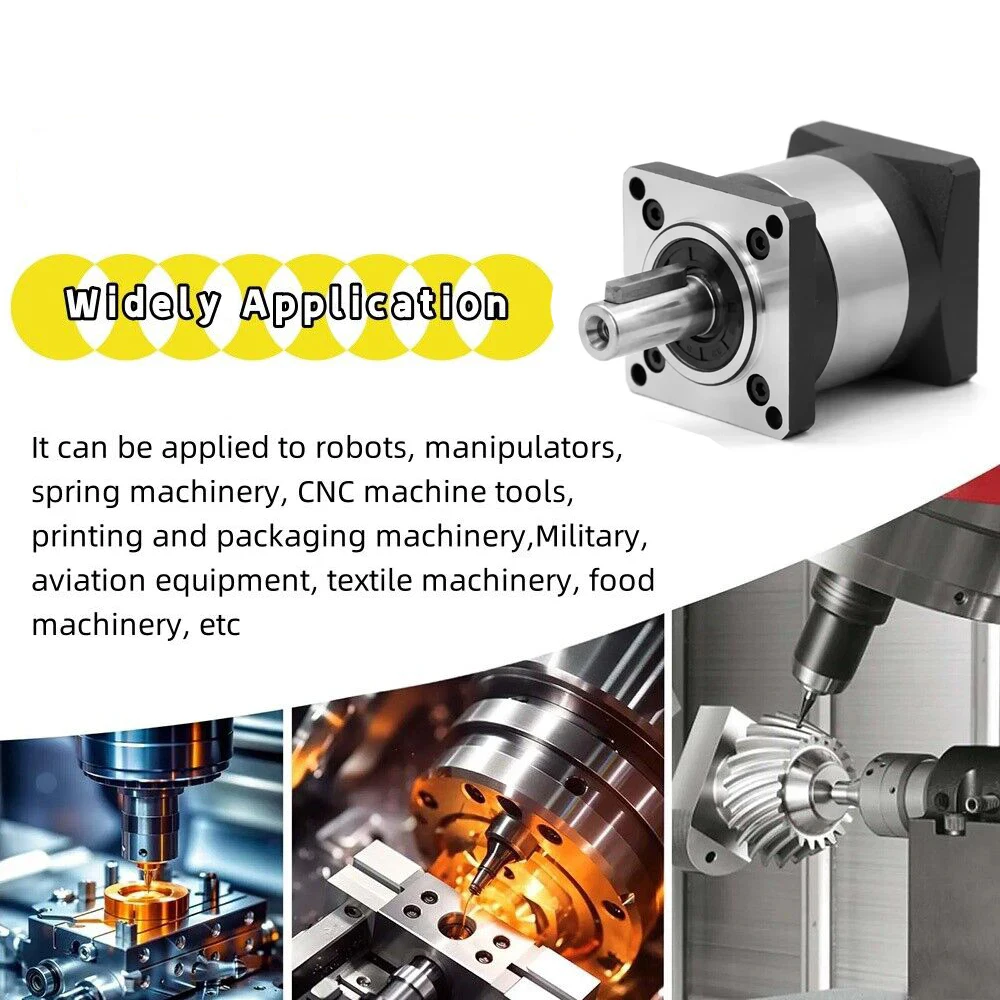 Nema23 علبة التروس الكوكبية 57 مللي متر محرك متدرج نسبة المخفض 5:1 10:1 تنحى والعتاد 6.35/8 مللي متر المدخلات 14 مللي متر رمح لآلة النسيج