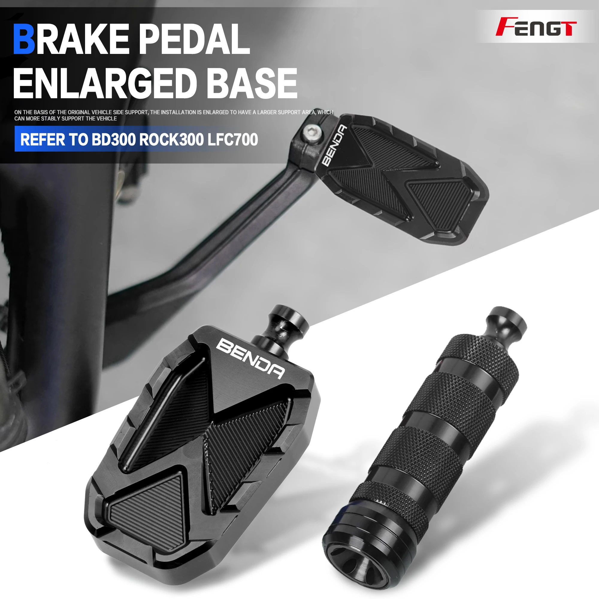Motorrad Anti Slip Extender Schalthebel Bremspedal Fußstütze Für Dark Flag 500 Rock 300 Chinchilla 450/300 Napoleon 450 LFC 700