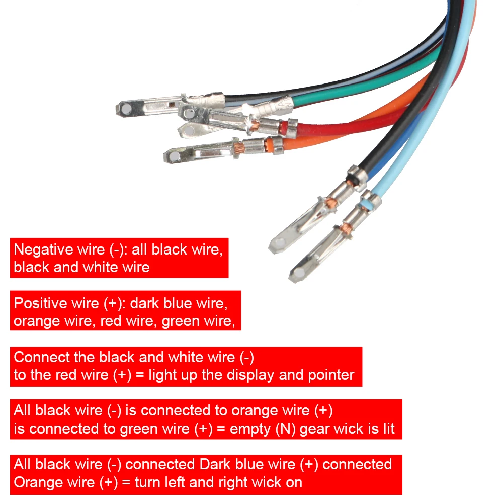 12V Backlight Indicator Odometer Gauge Universal with LED Signal Light Motorcycle Speedometer for Cafe Racer Motorbike