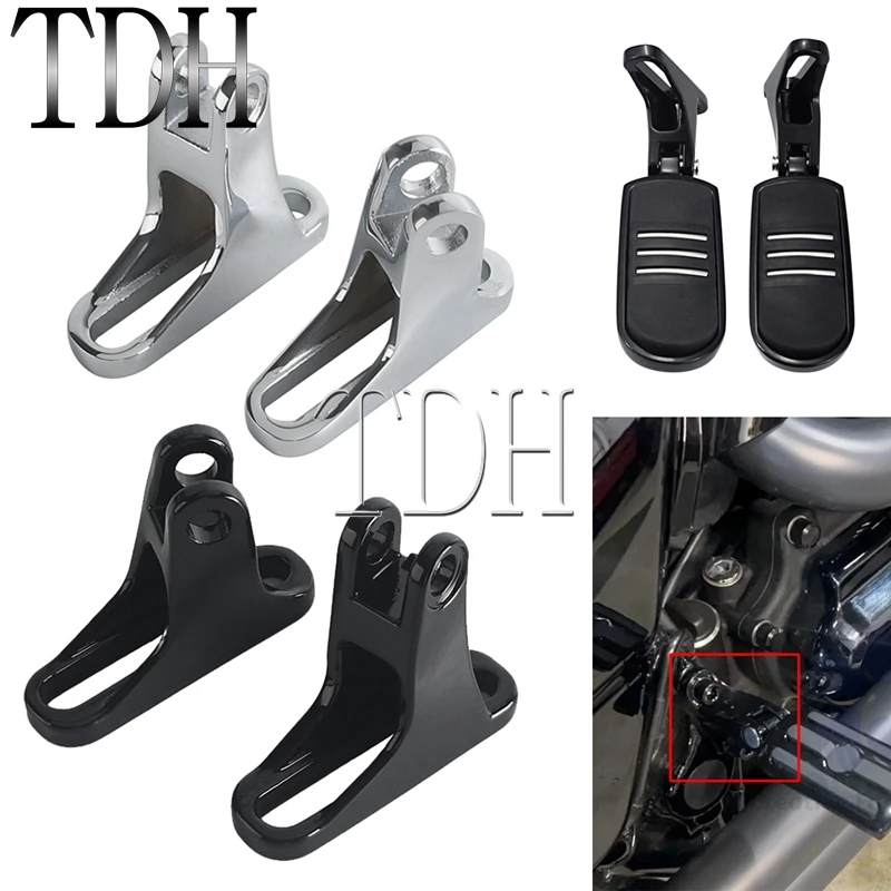For Harley Touring 93-up Road Glide FLTRX FLTRK FLTRXS FLTRI Ultra Limited FLHTK FLHTKL Rear Passenger Footpeg Footrest Mount