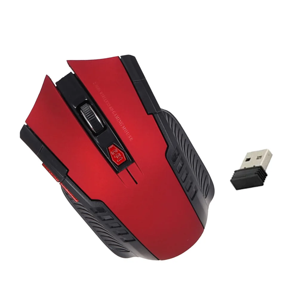 Draadloze optische gamingmuis 2,4 ghz 6 knoppen Draagbare lichtgewicht USB-gamemuis voor werken Spelen Verstelbare Dpi Draadloos