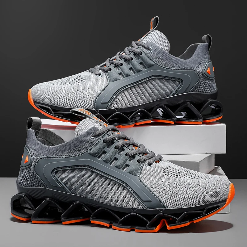 2026 Spring Hot Selling Mens Sports Shoes Shock-absorbing Comfortable Anti Slip Running Shoes Soft Foot Protection Walking Shoes