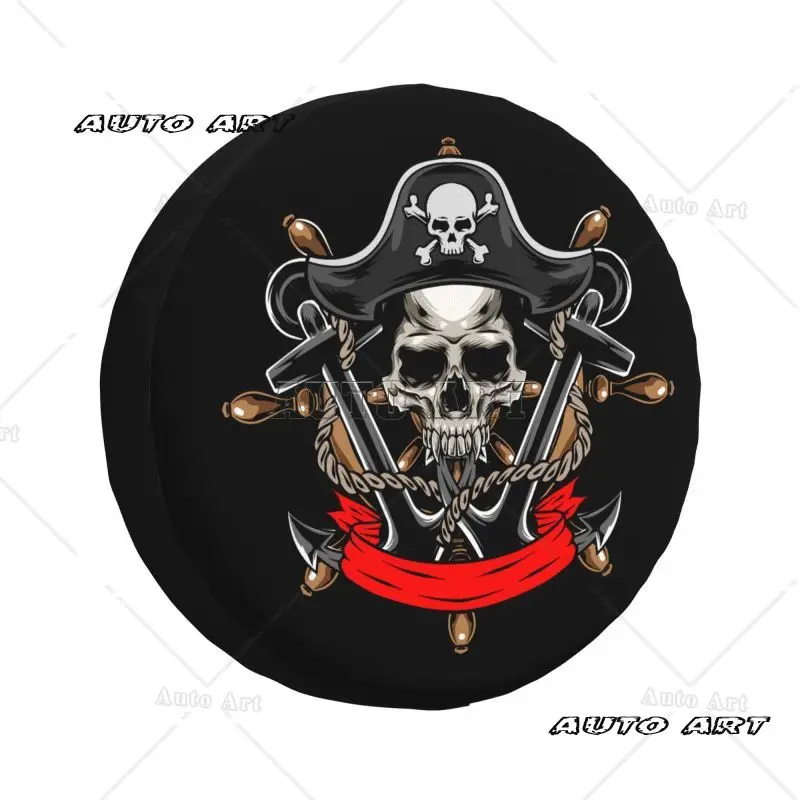 Anchor Skull Pirates Spare Wheel Tire Cover for  RV SUV 4WD 4x4 Vehicle Accessories 14