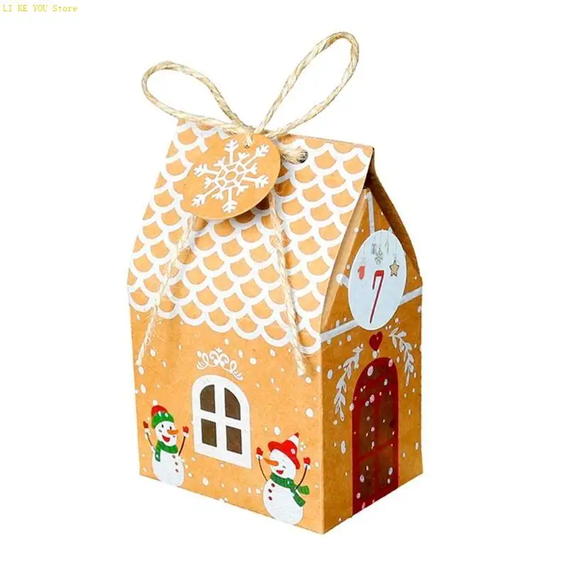 W3JE DIY Christmas Advent Calendar Box 24 Sets Countdown to Christmas Gift Package