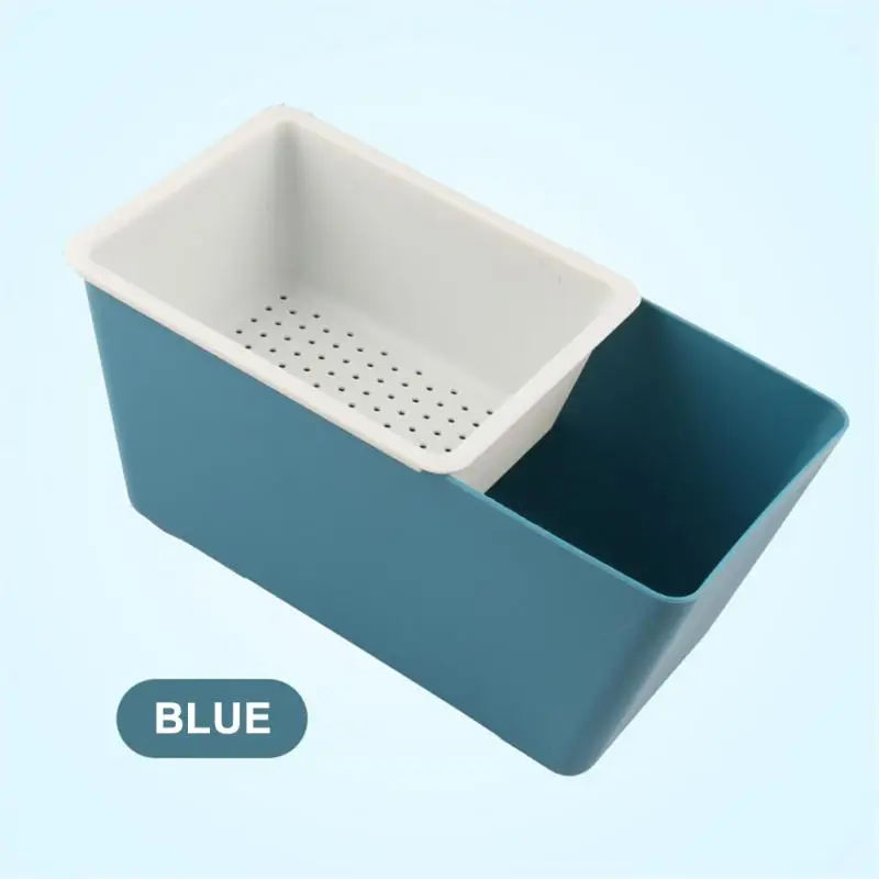 Double-layer Dried Fruit Box Household Sunflower Seeds Storage Box Snack Plate Storage Bucket Fruit Plate Draining Design