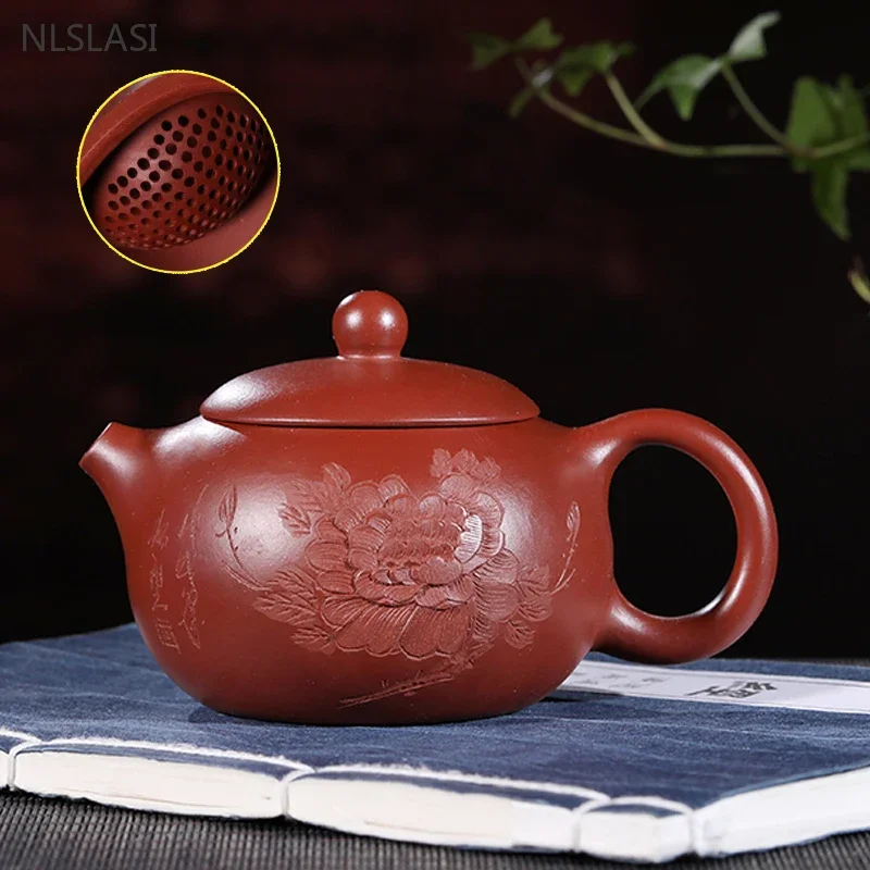 

Аутентичный чайник Исин из фиолетовой глины Dahongpao Xishi, чайник ручной работы с шариковым отверстием, фильтр для заварки чая, бытовая посуда по индивидуальному заказу