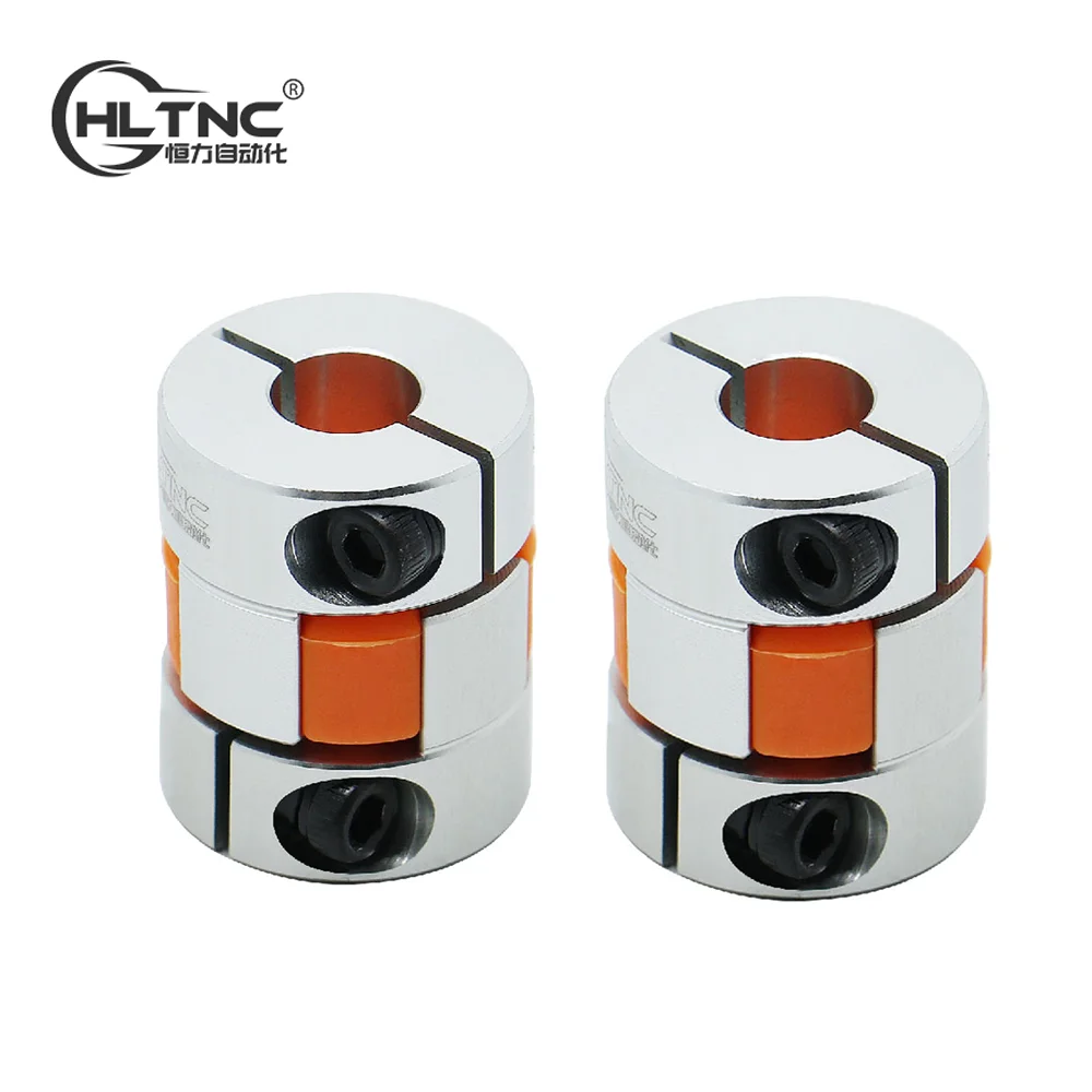 HLTNC 2pcs D25 L30 5mm to 14 mm CNC Motor Jaw Shaft Coupler Flexible Coupling Spider Flexible 8*10mm 4/5/6/6.35/8/9.5/10/12mm