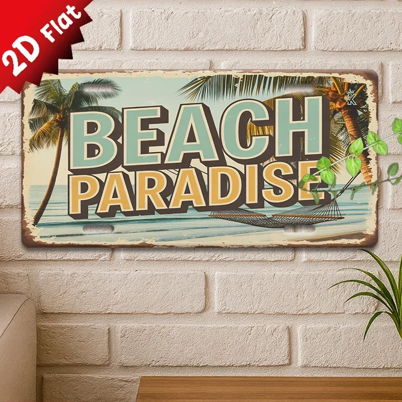 2D Flat,1pc, Vintage Metal  Sign, Decorative Sign (11.8