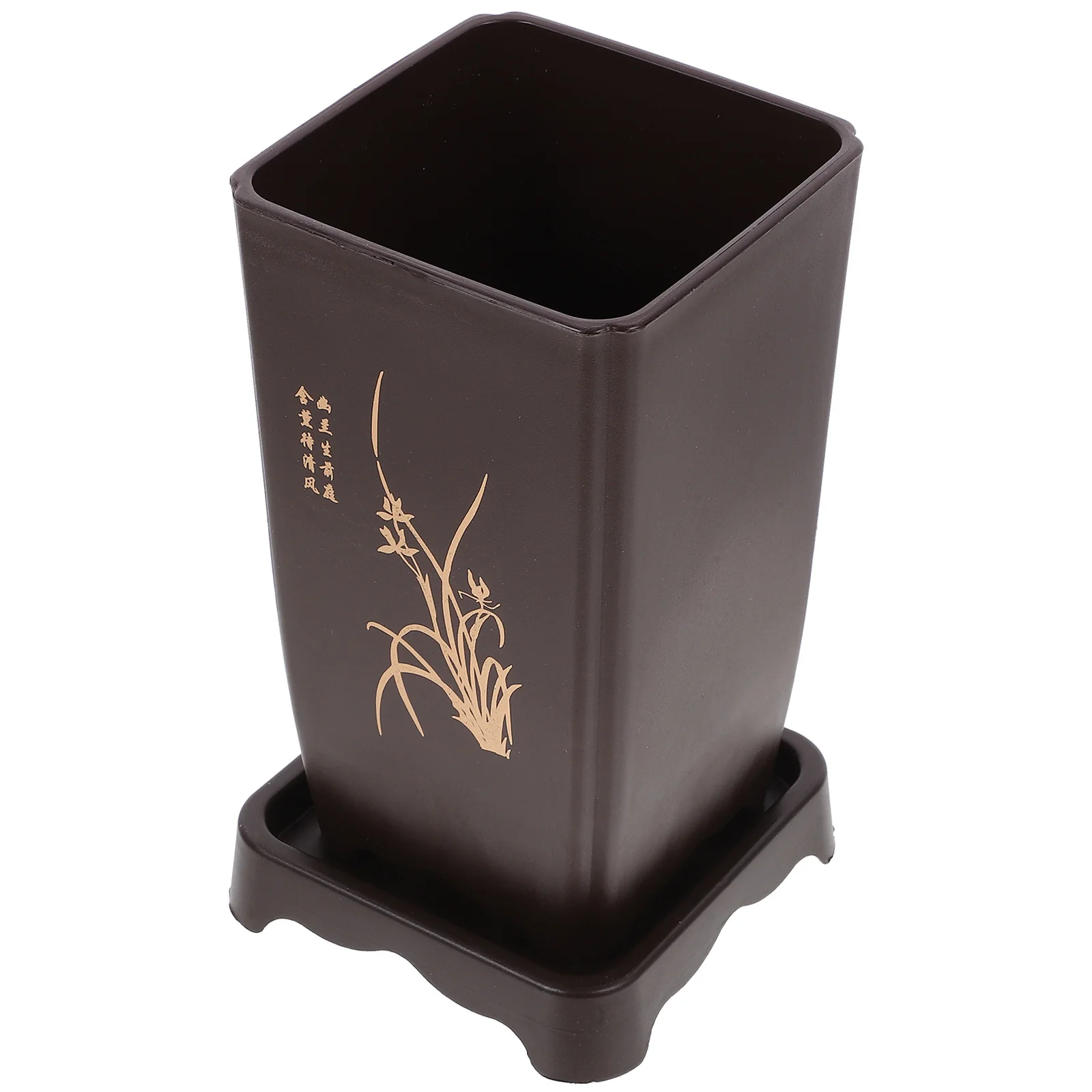 

1 set 1 Set Resin Orchid Pot Saucer Indoor Planting Flower Planter For Home Garden Nursery Pots Household Flowerpots Gardening