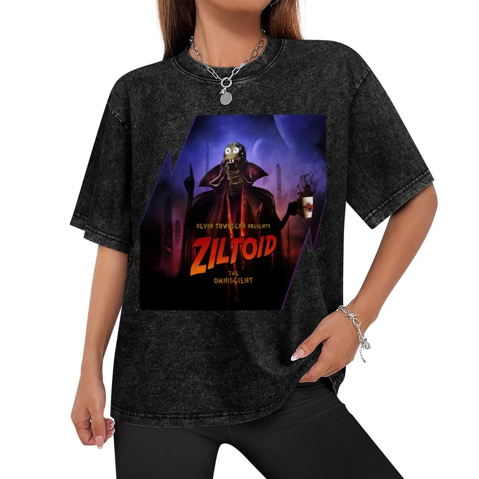 Ziltoid The Omniscient Album Cover Art T-Shirt customs design your own summer top mens t shirts top quality